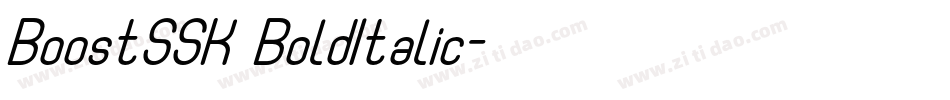 BoostSSK BoldItalic字体转换